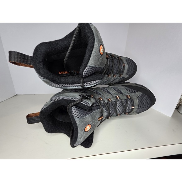Merrell Moab 2 Mid Waterproof Hiking Boots Men's Granite Gray Vibram - Picture 9 of 11